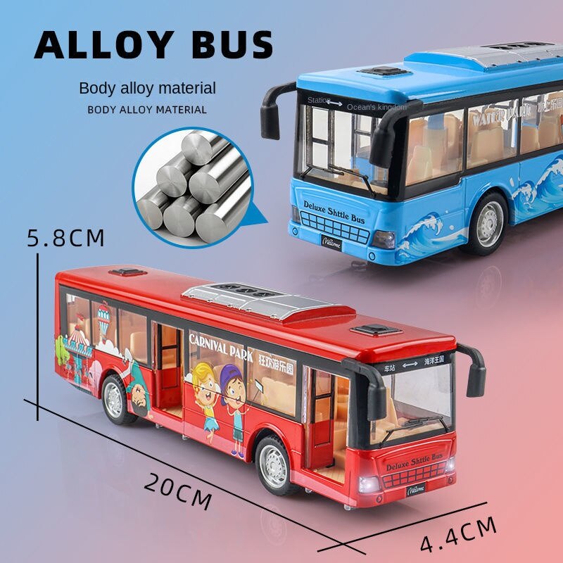 Đặc Biệt⚡Mô Hình Xe Buýt Hai Tầng Bằng Hợp Kim Độc Đáo