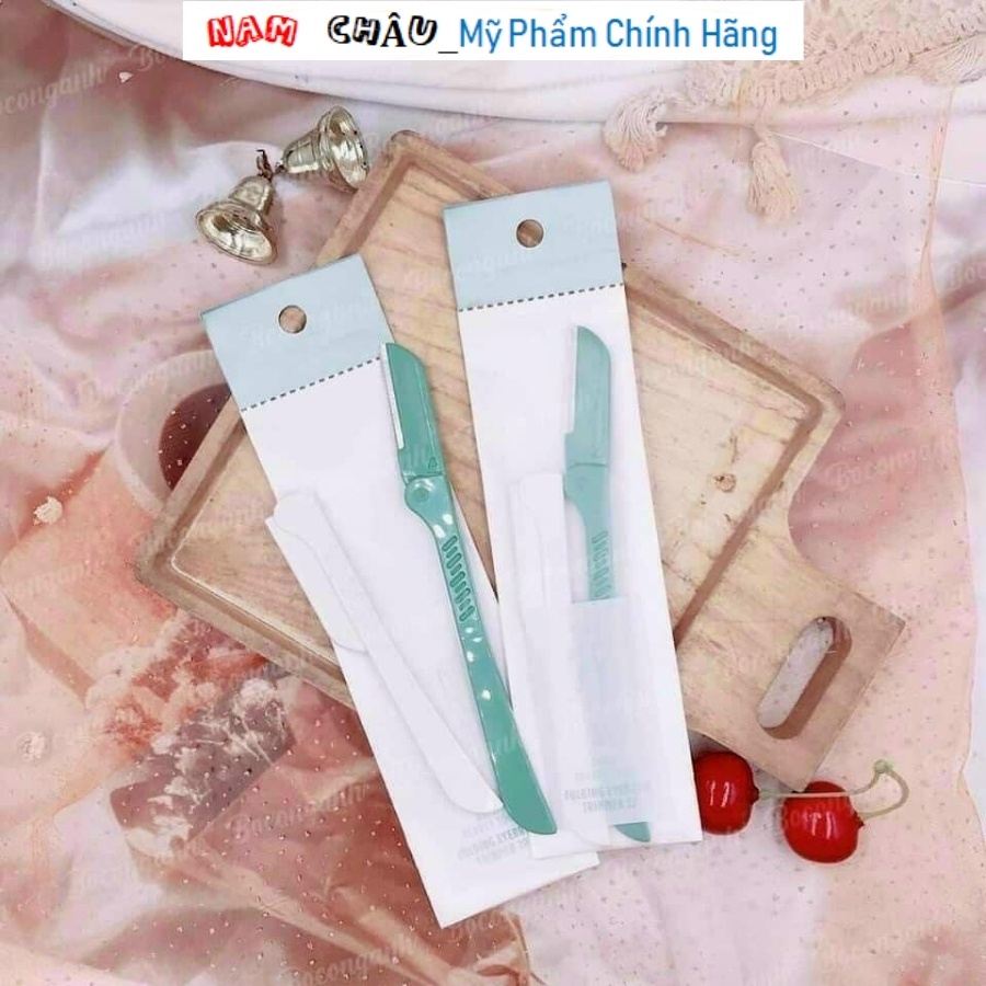 Dao cạo lông mày, chân mày THE FACE SHOP DAILY BEAUTY TOOLS FOLDING EYEBROW TRIMMER 2P NPP Nam Châu