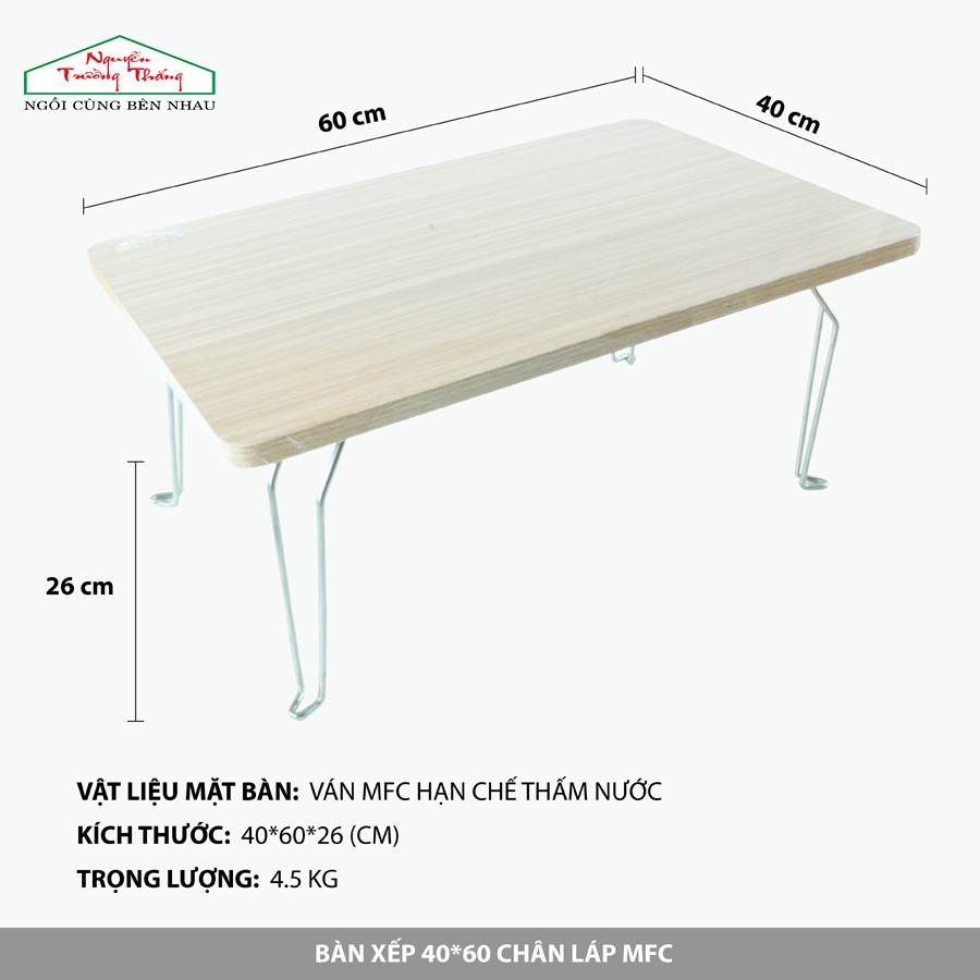 Bàn xếp học sinh xếp gọn 4 chân vân gỗ | Bàn xếp sinh viên ngồi đất | NGUYỄN TRƯỜNG THẮNG Folding Table