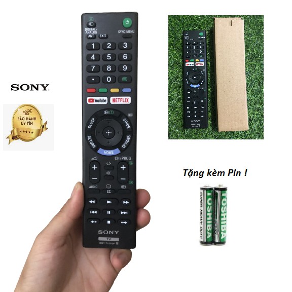 [CHÍNH HÃNG]  Điều khiển tivi sony RM-TX300P zin nguyên tem, tặng pin chính hãng !