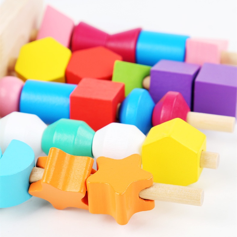 Đồ chơi khối xếp chồng lên nhau Treeyear hạt mịn giáo dục theo phương pháp montessori cho bé trai và bé gái 2 tuổi