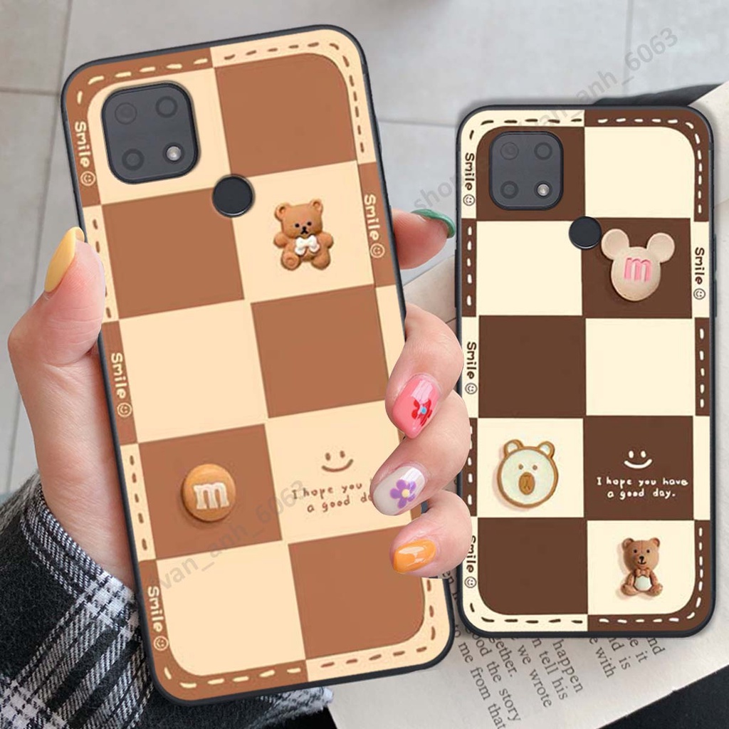 Ốp lưng Xiaomi Redmi 10C hình gấu, kẹo dễ thương cute