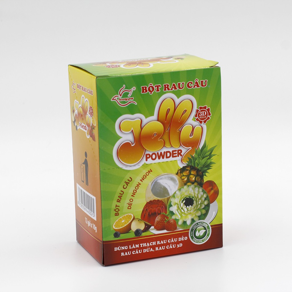 Bột rau câu dẻo Jelly hiệu Rovin Hoàng Yến 10gram/1 gói dùng làm món rau câu dẻo, rau câu dừa, rau câu 3D