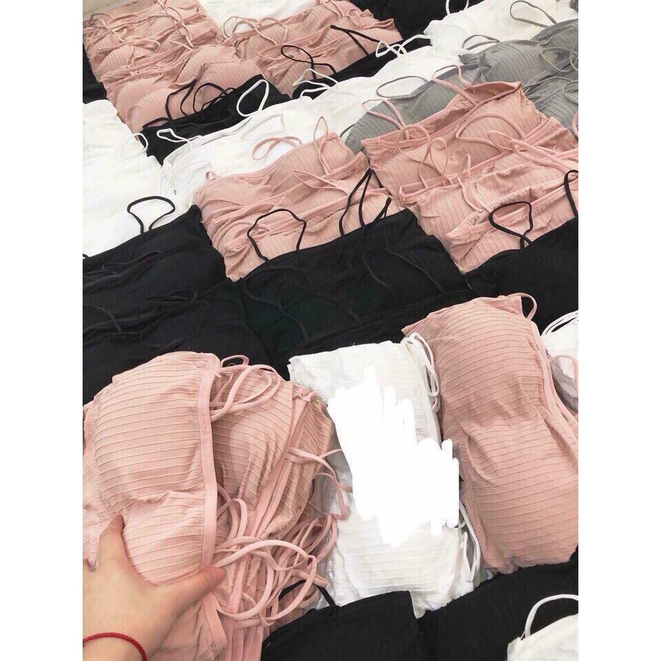 Áo Bra 2 Dây Gân Len Tăm Sành Điệu Cao Cấp |Mbra94| | BigBuy360 - bigbuy360.vn