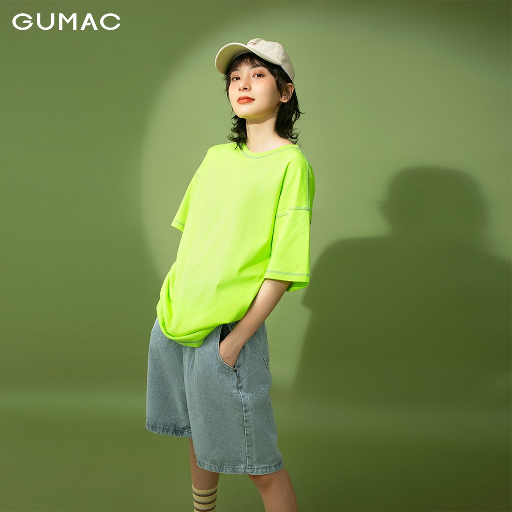 [Mã WABRGM11 giảm 10% đơn 250K] Áo thun nữ chạy chỉ bông GUMAC thiết kế basic, năng động trẻ trung ATB165 | BigBuy360 - bigbuy360.vn