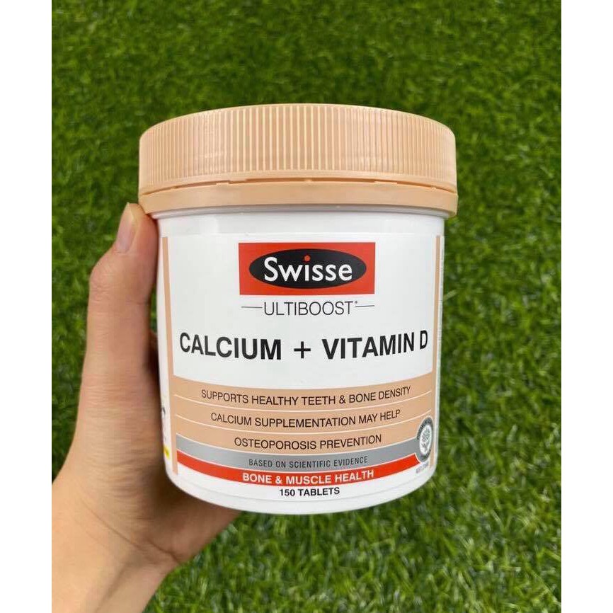 Viên uống bổ sung Canxi Swisse Ultiboost Calcium + Vitamin D - 150 viên