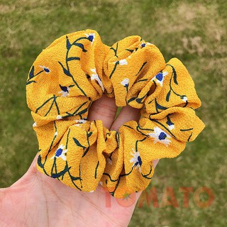 Dây cột tóc scrunchie lụa satin phi bóng sang chảnh - 43