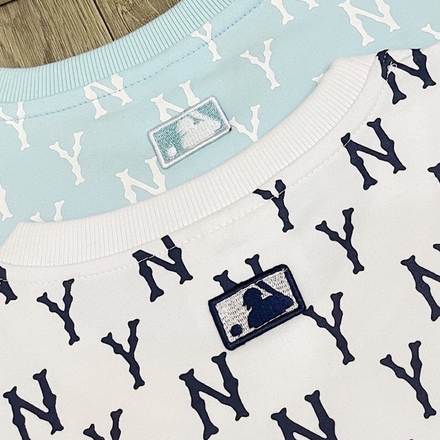 Áo Sweater nam nữ, Áo nỉ xuất dư M.L.B, Áo thun dài tay NY Monogram SW02 - Pom Store