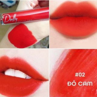 Son Cao Cấp Dolly Velvet Lips Blue Classic 2020 Màu ĐỎ CAM  Hot Trend