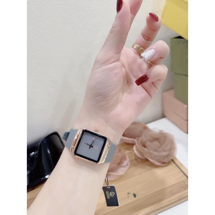 Đồng hồ nữ gu.ou 8160 mặt vuông, tròn dây silicon, bảo hành 12 tháng, tặng kèm box | BigBuy360 - bigbuy360.vn