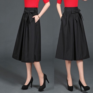 Chân váy xòe vintage thiết kế lưng nhúng có dây nơ - Thời trang công sở nữ VannhShop  MS11