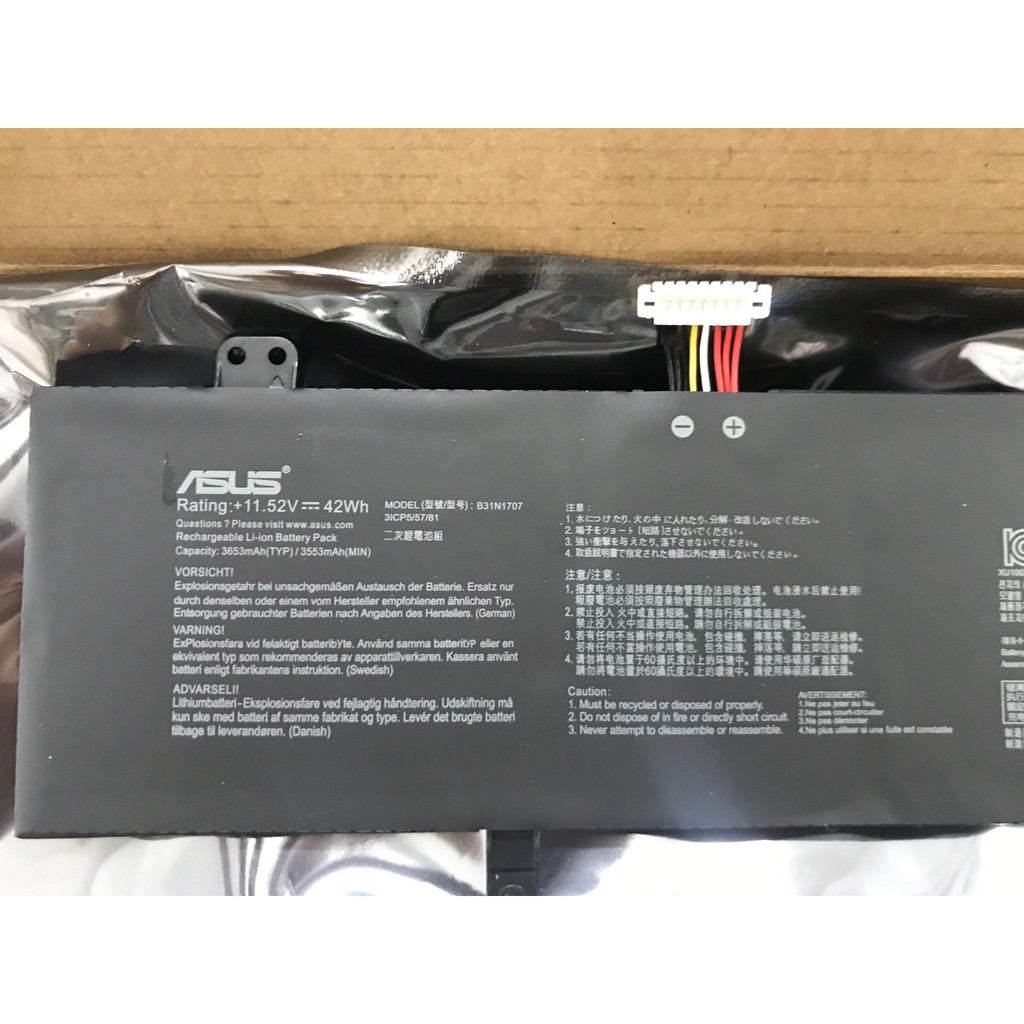 Pin Asus Original S4200U X411UA X411UF X411UN X411UQ B31N1707 Battery