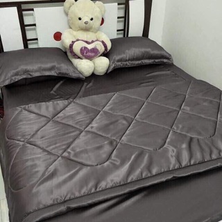 Bộ drap phi lụa 5 món ( ga -gối- mền) kích thước 2.2x2m, mền 2.2x2m
