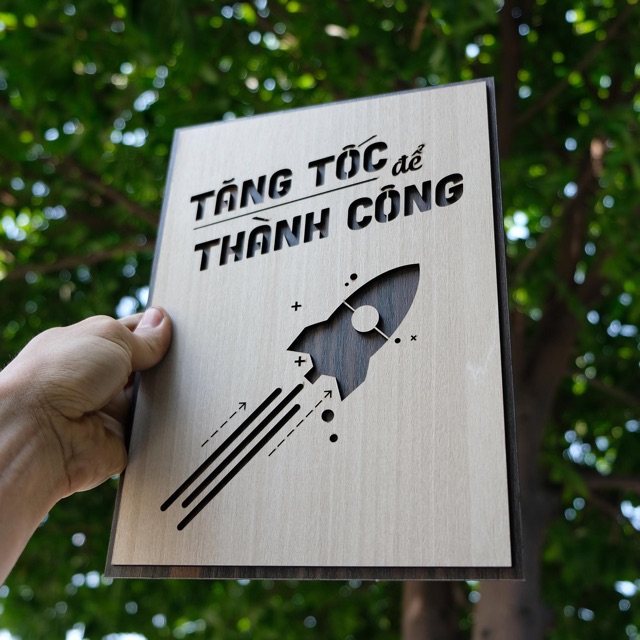 [Tăng tốc để thành công] Tranh văn phòng tạo động lực làm việc LEVU026