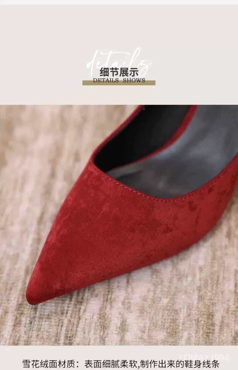 Giày Cao Gót 2021new Màu Đỏ Sang Trọng Thời Trang Cho Nữ