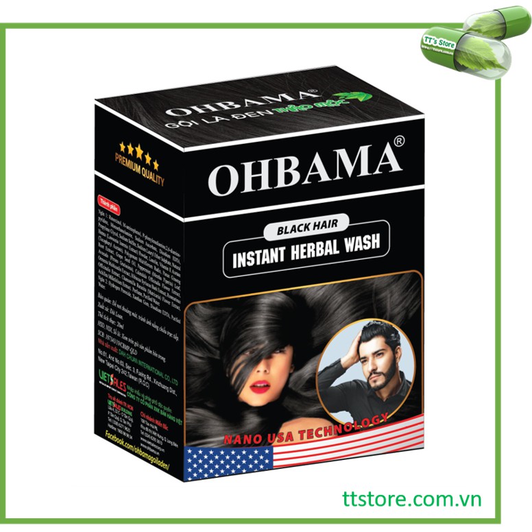 [Mẫu mới] Dầu gội nhuộm tóc GỘI LÀ ĐEN OHBAMA / OBAMA [Gói 20ml] | BigBuy360 - bigbuy360.vn