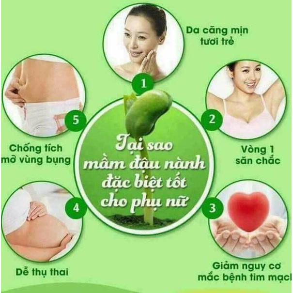 1 kg Viên mầm đậu nành nguyên xơ nhà làm giá rẻ