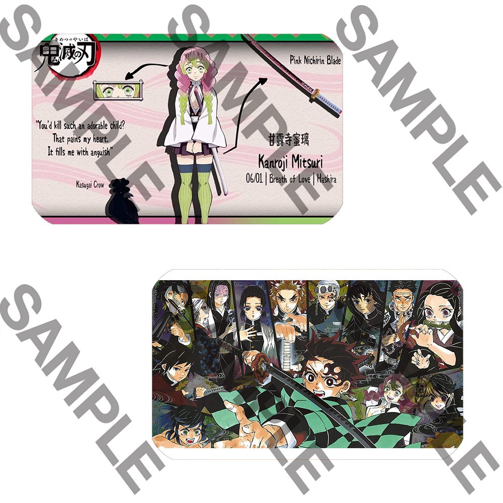 Ảnh card bo góc in hình KIMETSU NO YAIBA ver THÔNG TIN thẻ bo viền 5*8cm anime chibi sưu tập 1 tấm