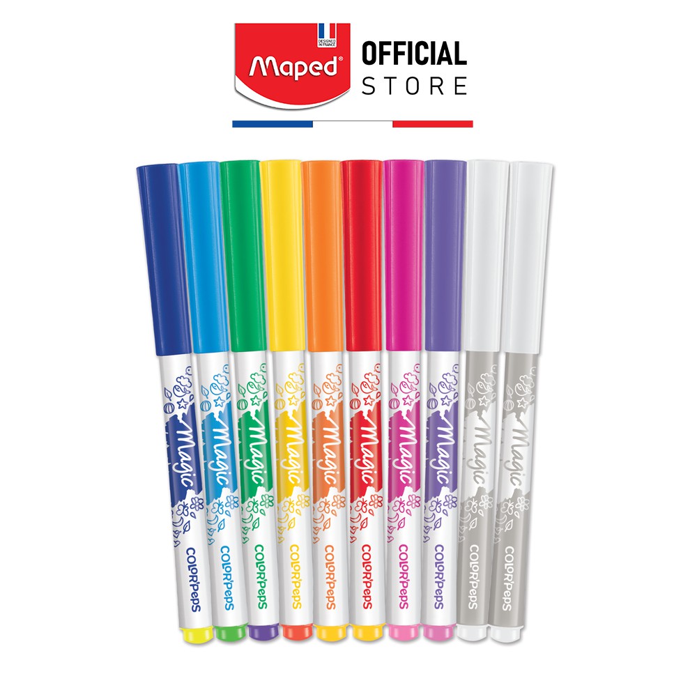 Maped - Bút lông đổi màu Color' Peps Magic - vỉ 10 cây [Chính hãng]