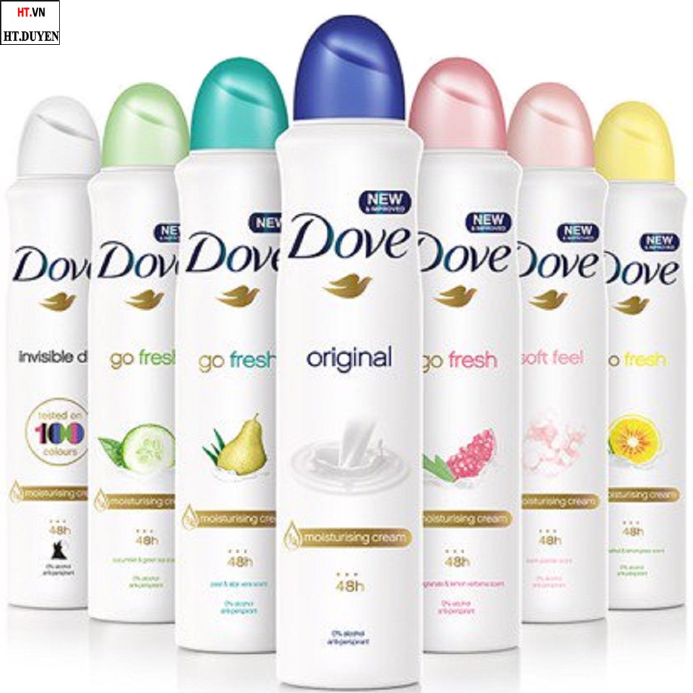 Xịt Khử Mùi Dove 150ml CÓ 9 HƯƠNG THƠM Nhập Khẩu Châu Âu