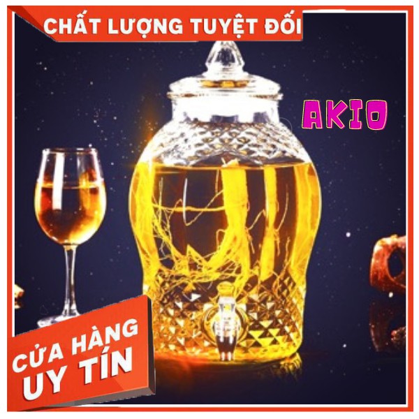 Bình thủy tinh ngâm rượu quả chám không van dung tích 6L , 8L , 10L , 15L