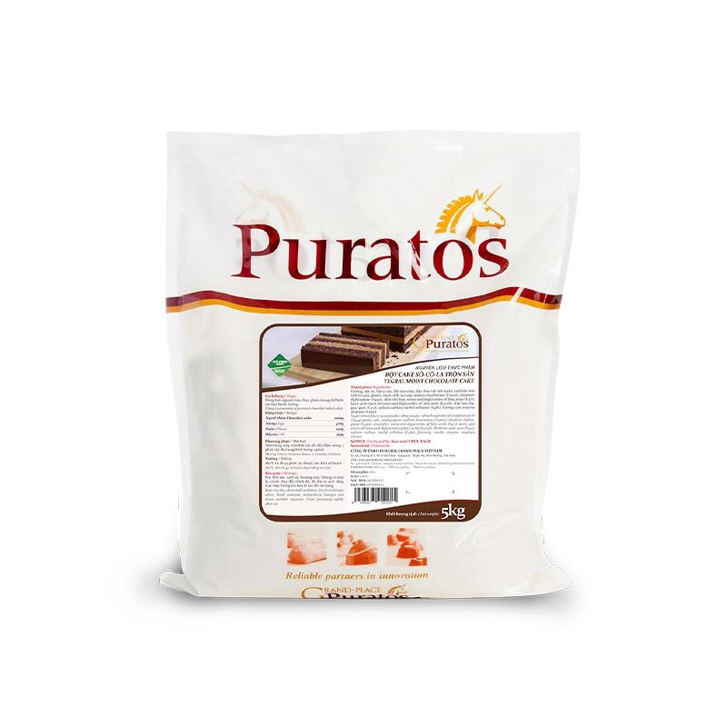 5kg Bột trộn sẵn Puratos cake socola – Tegra Moist Chocolate