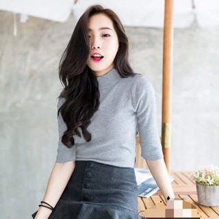 Áo thun cổ lọ nam nữ TT17