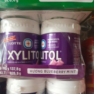 Lọ kẹo cao su xylitol không đường lọ size đại 137.8gr đủ vị