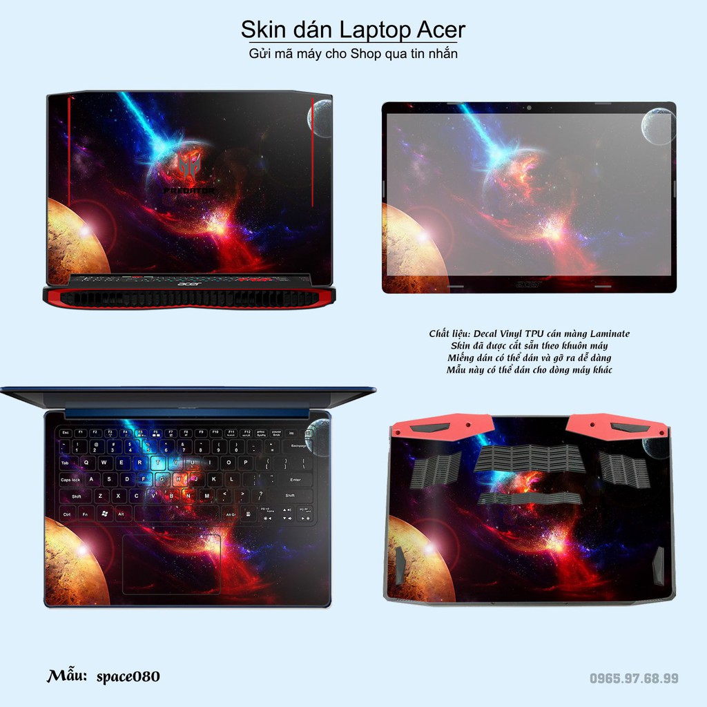 Skin dán Laptop Acer in hình không gian _nhiều mẫu 14 (inbox mã máy cho Shop)