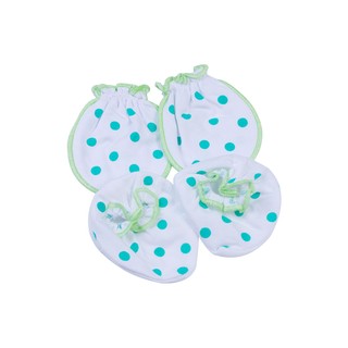 Combo 5 đôi bao tay chân cotton chấm bi Nanio (A0091)