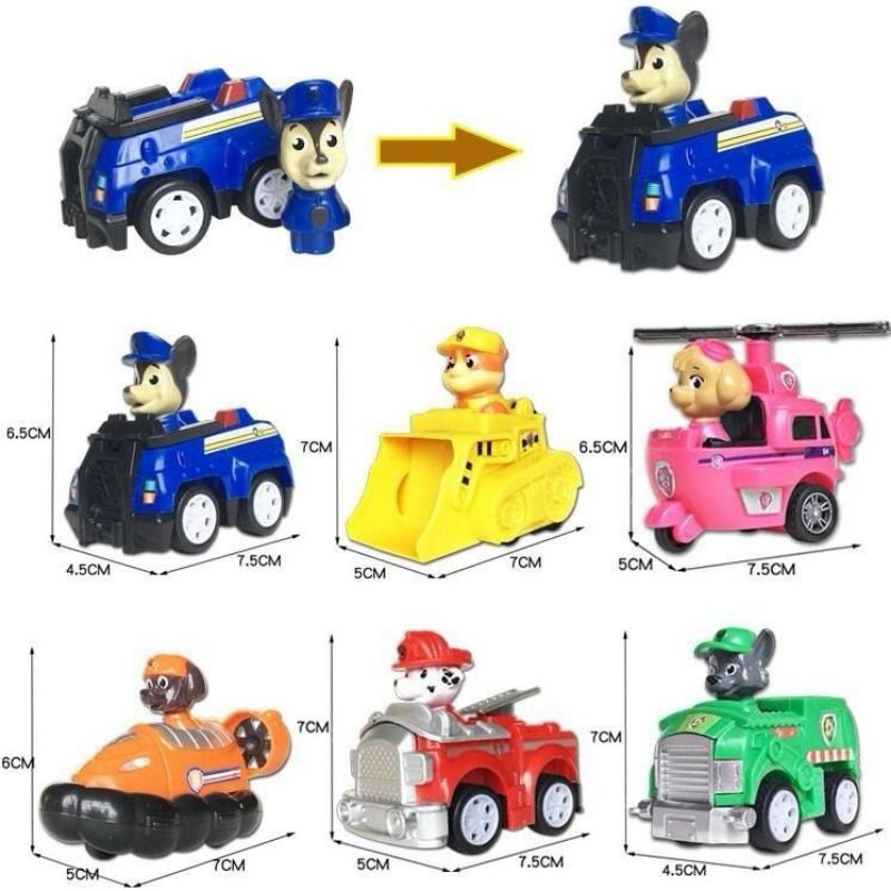 [FREESHIP] Đồ Chơi Đội Chó Cứu Hộ Paw Patrol A9 Hộp 7 Chú Chó Cứu Hộ Làm Quà Tặng Cho Bé
