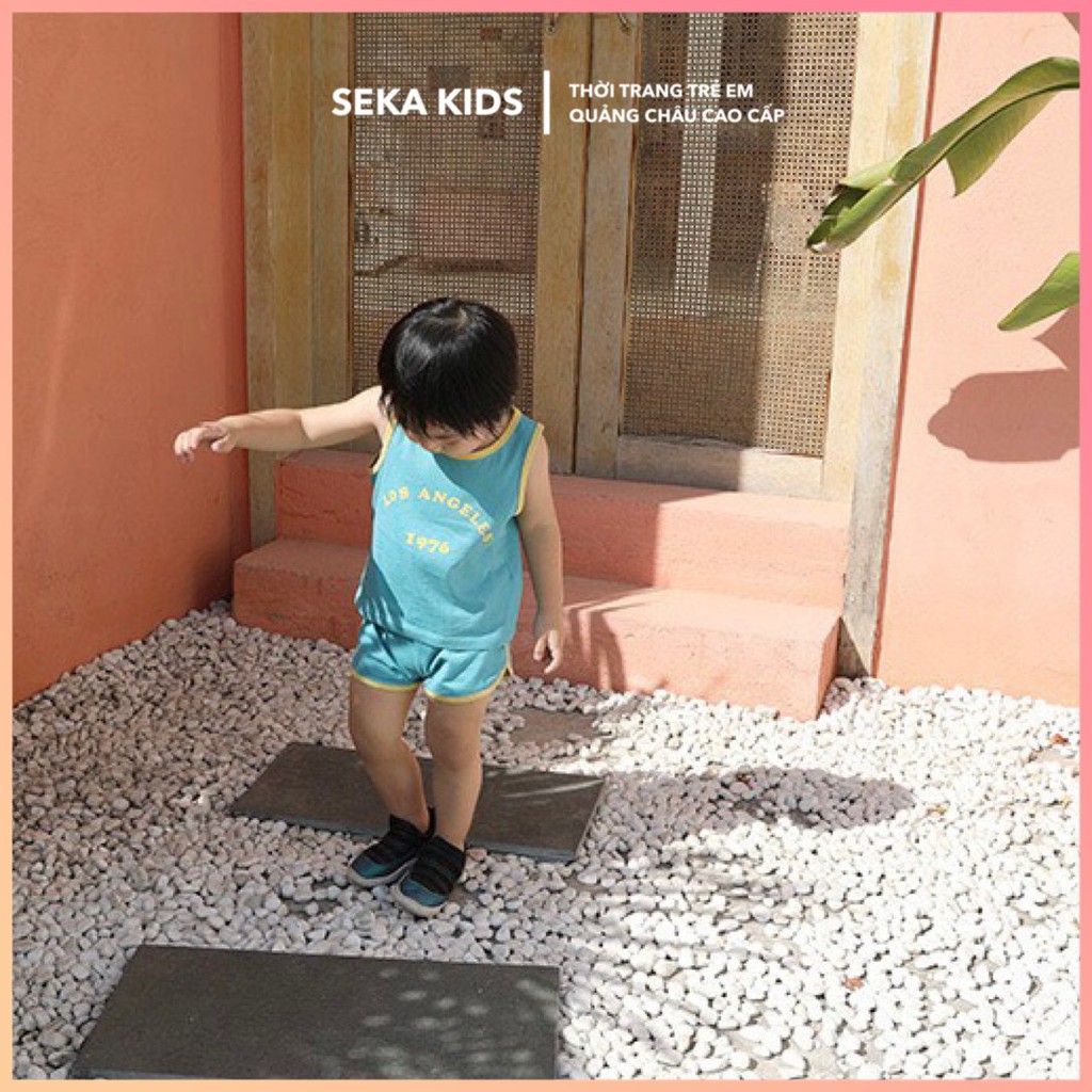 Minky mom Quảng Châu - Đồ bộ cho bé trai, bé gái bộ cotton cộc tay sát nách mùa hè cho trẻ em - SEKA STORE 2104.01