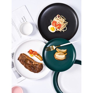 Đĩa sứ tròn chịu nhiệt Bắc Âu 20-25cm