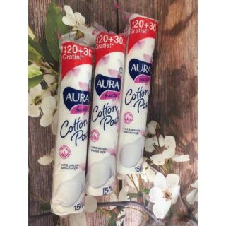 Bông tẩy trang AURA 150 miếng