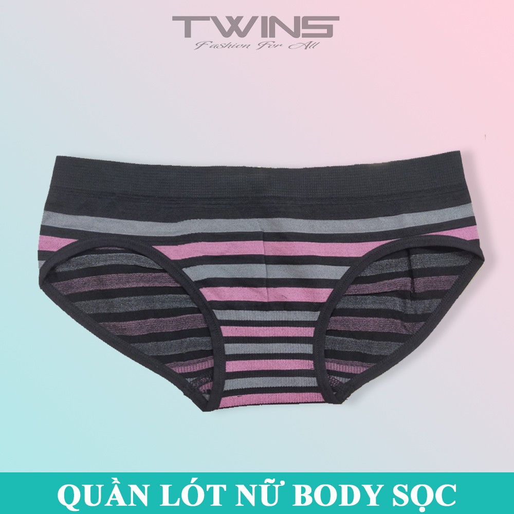 Quần lót nữ dệt kim cao cấp cạp thấp họa tiết sọc ngang phom mini ôm mông co giãn mềm mịn thoáng mát size dưới 60kg