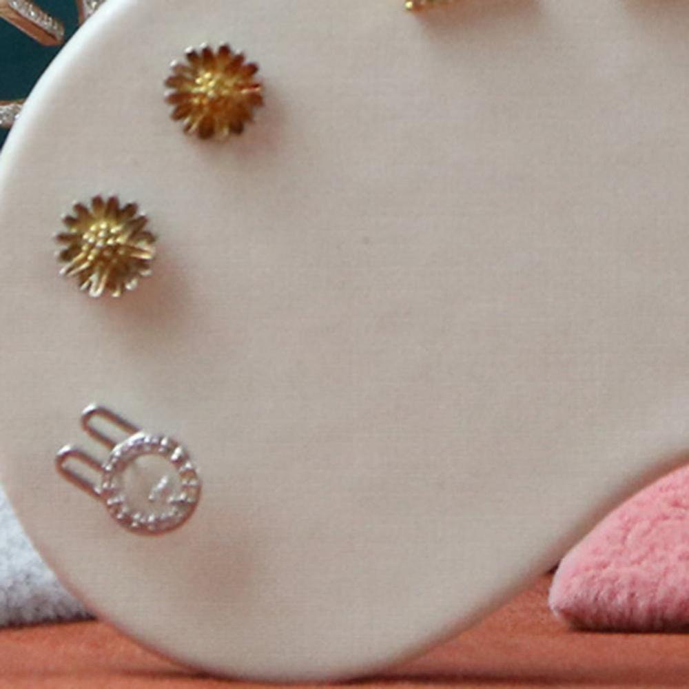 ANEMONE Giá Treo Trưng Bày Bông Tai Bằng Vải Nhung Sợi Nhỏ Đa Năng