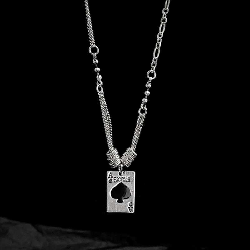 Vòng cổ nhiều lớp có mặt dây phong cách hip hop xu hướng