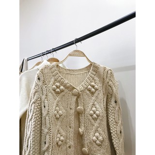 [Ảnh thật- có sẵn] Áo cardigan len vintage oversize hàn quốc