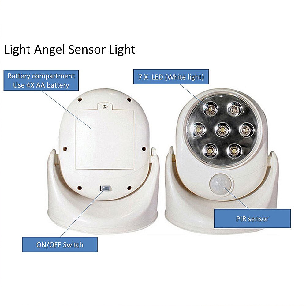 ĐÈN CẢM ỨNG  XOAY 360 ĐỘ TỰ ĐỘNG SÁNG KHI CÓ NGƯỜI ĐI QUA , CẢM ỨNG BIẾN CHUYỂN ĐỘNG BAN ĐÊM - MIKO.Flagship Store