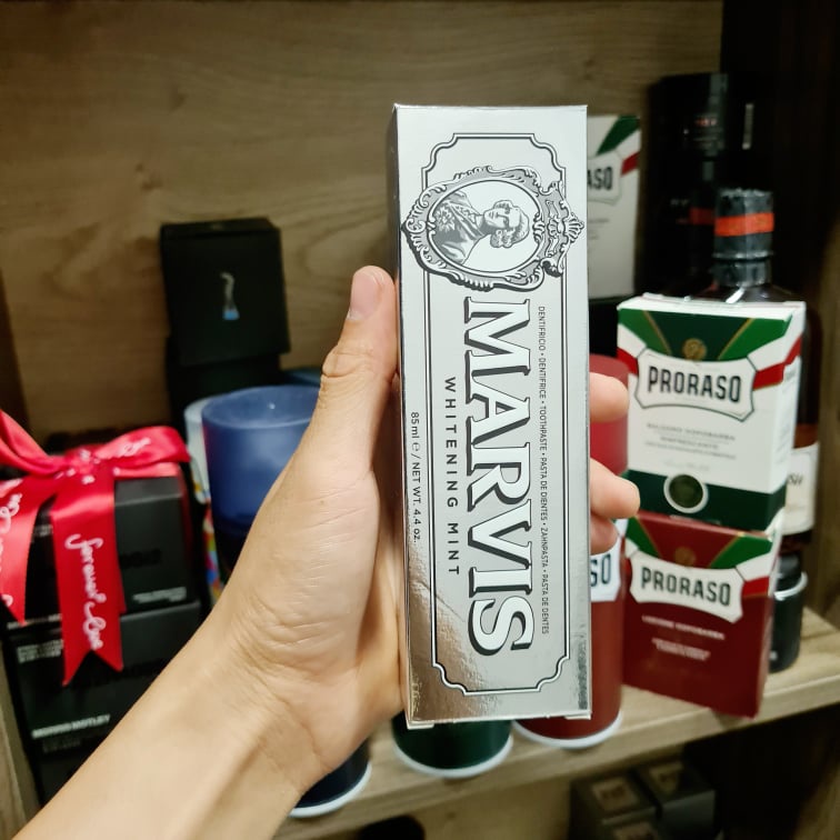 [CHÍNH HÃNG] Kem Đánh Răng Marvis Whitening Mint 85ml cao cấp Ý - Marvis Màu Trắng Làm Trắng Răng