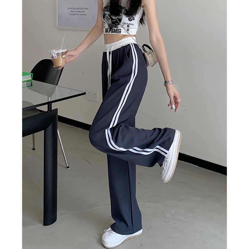 COZOK Quần Dài Ống Rộng Lưng Cao Thời Trang Dễ Phối Đồ