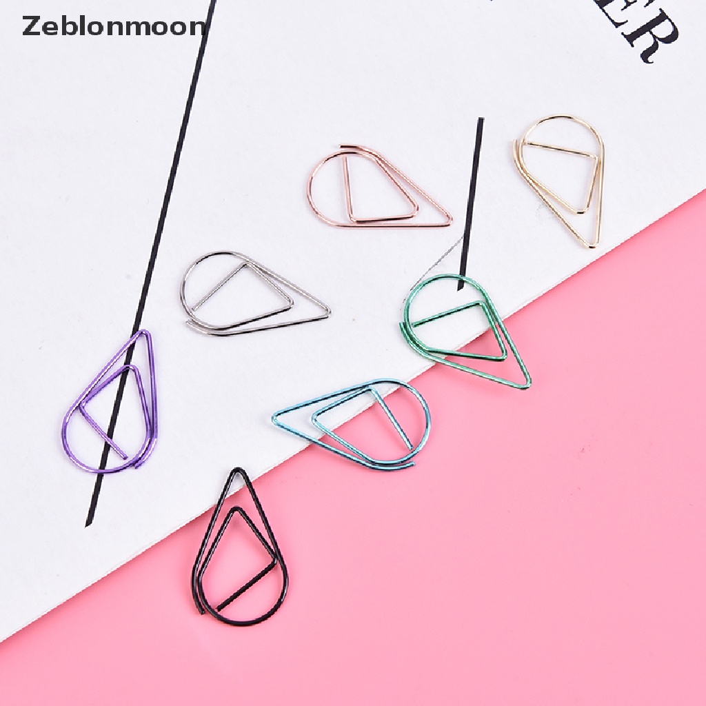 Set 50 Kẹp Giấy Kim Loại Hình Giọt Nước Dễ Thương