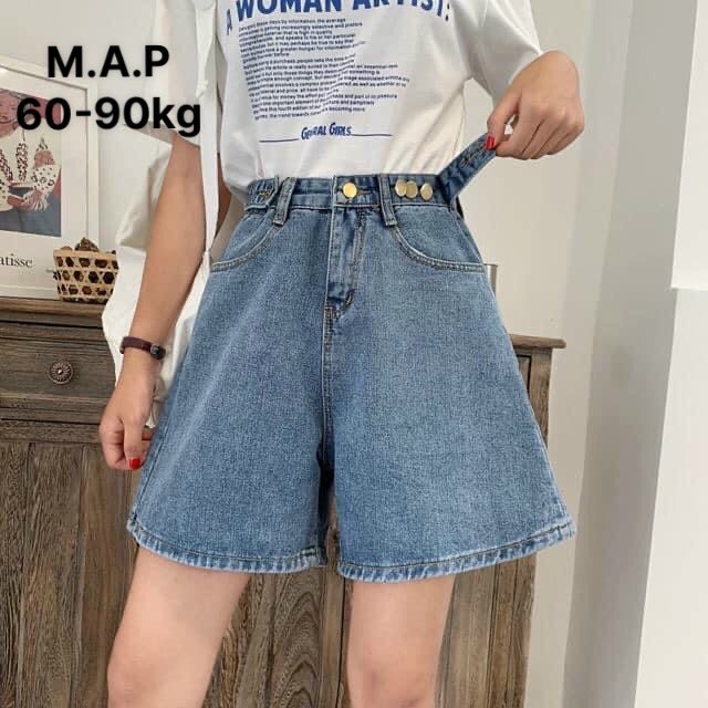 Quần Short jean nữ Smile Bigsize chất bò trơn mềm xinh xắn