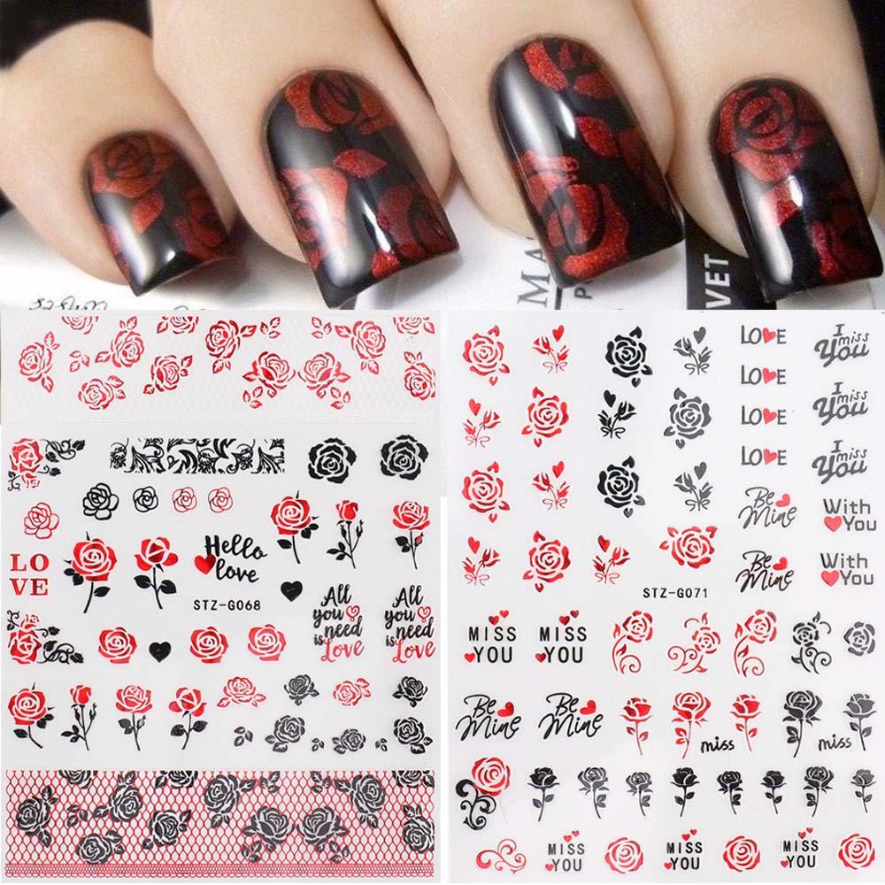 Miếng Dán Trang Trí Móng Tay 3D Cho Ngày Valentine