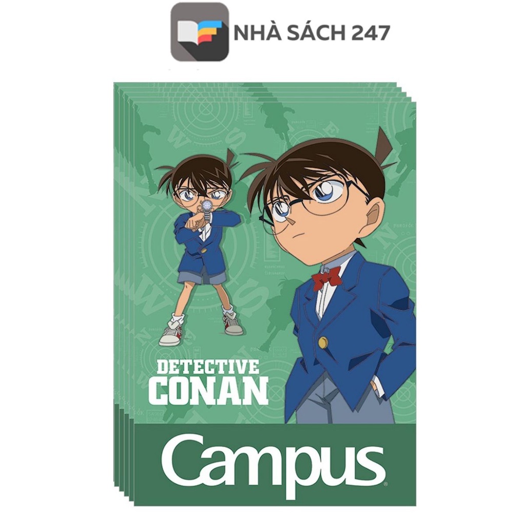 Vở kẻ ngang 200 trang Campus B5 Conan Mystery Bìa vở trẻ trung, bắt mắt và là thiết kế độc quyền của Campus.