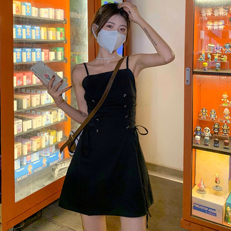 Đầm hai dây / Áo khoác màu trơn thời trang hè phong cách Hàn Quốc trẻ trung cho nữ