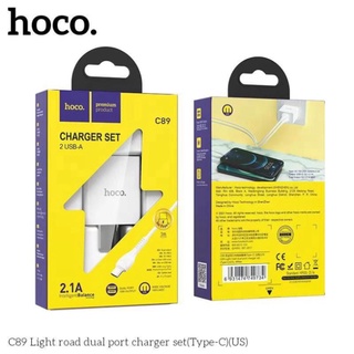 Bộ Củ Cáp Sạc Hoco C89 Lightning/Micro/Type C 2.1A
