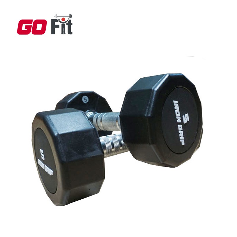 Tạ tay cao su Iron Grip 2,5 KG , 5 KG, tạ tay lõi gang đặc cao cấp hỗ trợ tập gym tại nhà