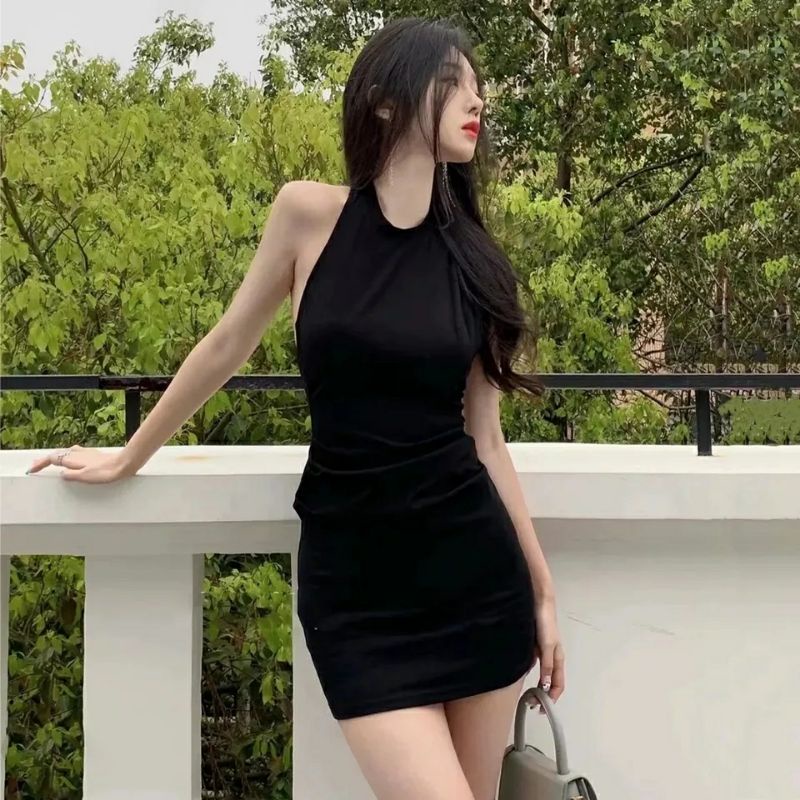 Đầm body ngắn hở lưng cá tính điểm nhấn dây thắt lưng phá cách ( Giá sỉ) Lissa 110