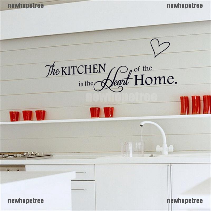 Decal Dán Tường Với Dòng Chữ Kitchen Is the Heart of
